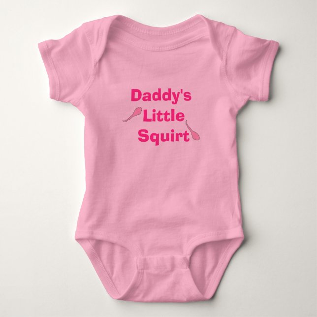 Daddys Little Squirt- Girl Tee Shirt (Framsida)