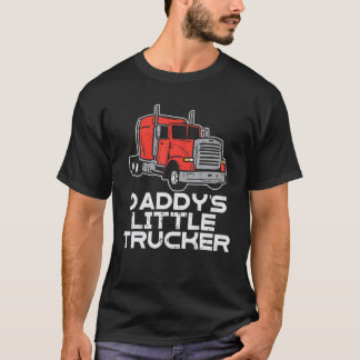 Daddys Little Trucker Semi Lastbil Trucking Boys G T Shirt