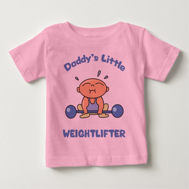 Daddys Little Weightlifter Kids Weightlift Tröja (Framsida)