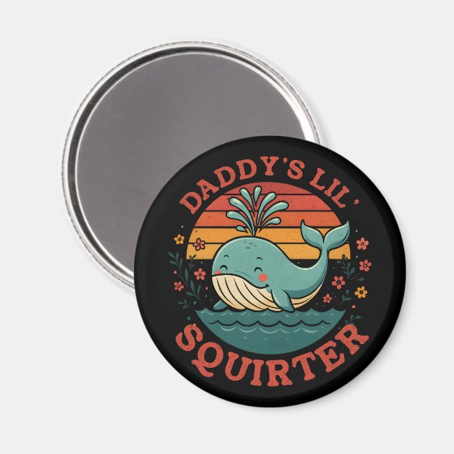 Daddys Little Whale Magnet (Front/Back)