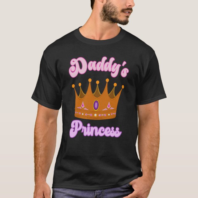 Daddy's Princess Pretty For Daughters T Shirt (Framsida)