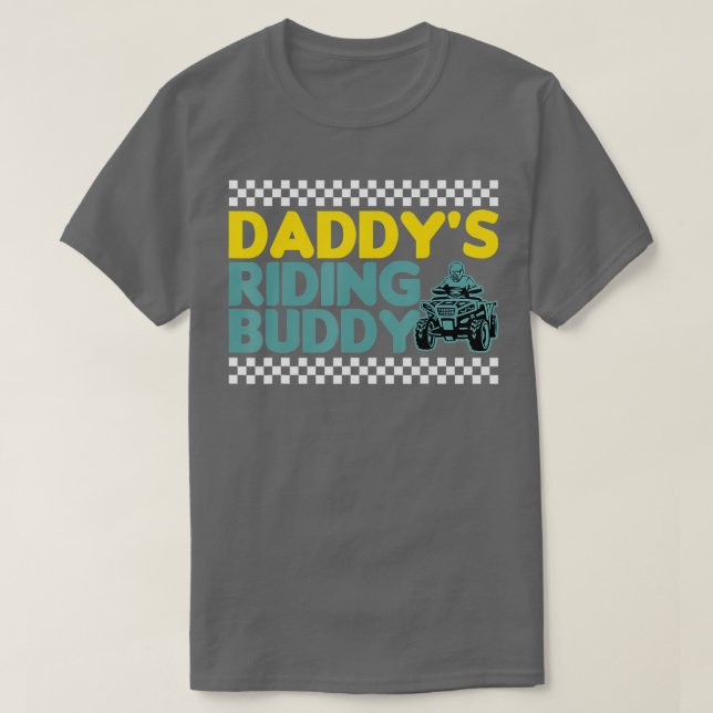 Daddys Riding Buddy ATV Biker Father and Sons  T Shirt (Design framsida)