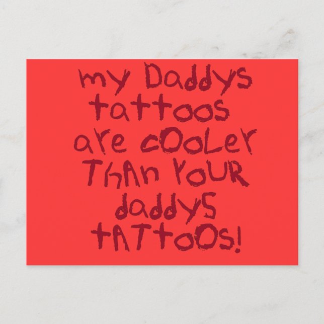Daddys Tattoos Sten Vykort (Framsida)