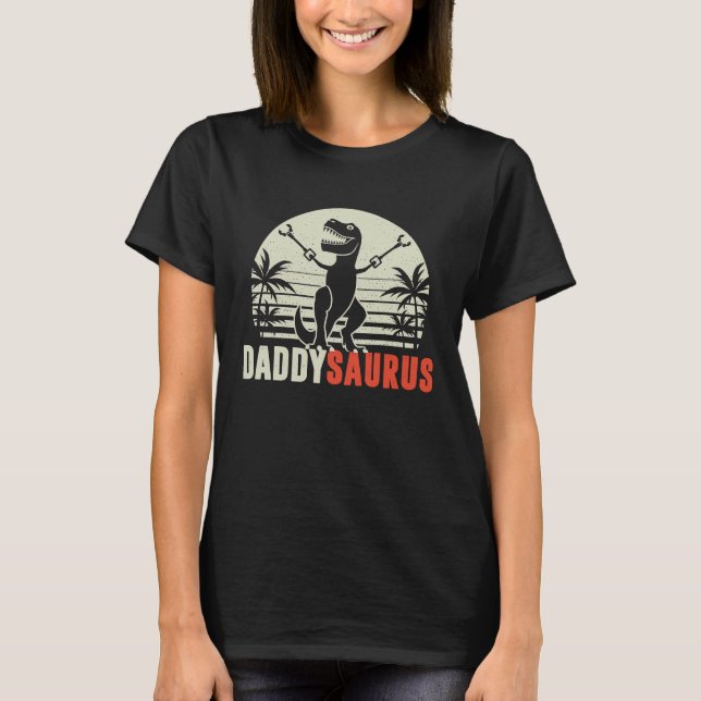 Daddysaurus  Daddy Saurus Rex Dinosaur Dad T Shirt (Framsida)