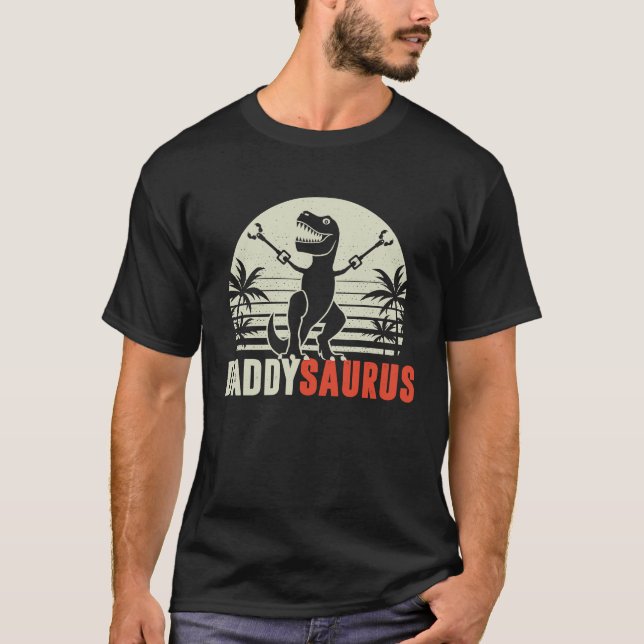 Daddysaurus  Daddy Saurus Rex Dinosaur Dad T Shirt (Framsida)