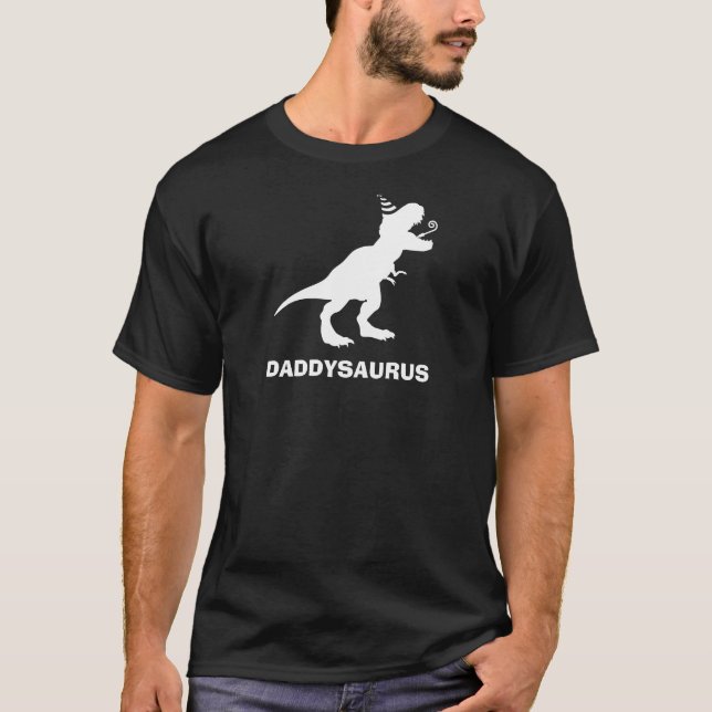 Daddysaurus Dinosaur Birthday Shirt T Shirt (Framsida)