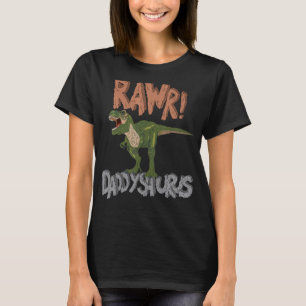 Daddysaurus Dinosaur Fars dag Rawr Pappa Rex T Shirt