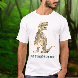 Daddysaurus Dinosaur Födelsedagsfest Pappa T Shirt