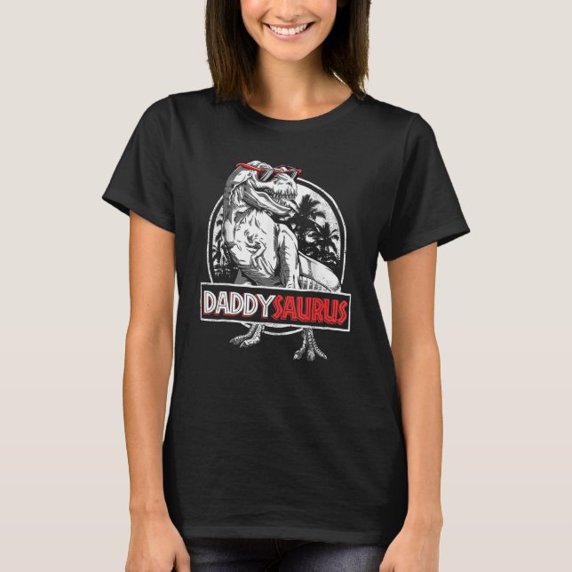 Daddysaurus Dinosaur Pappa Dinosaur Family Far T Shirt (Framsida)