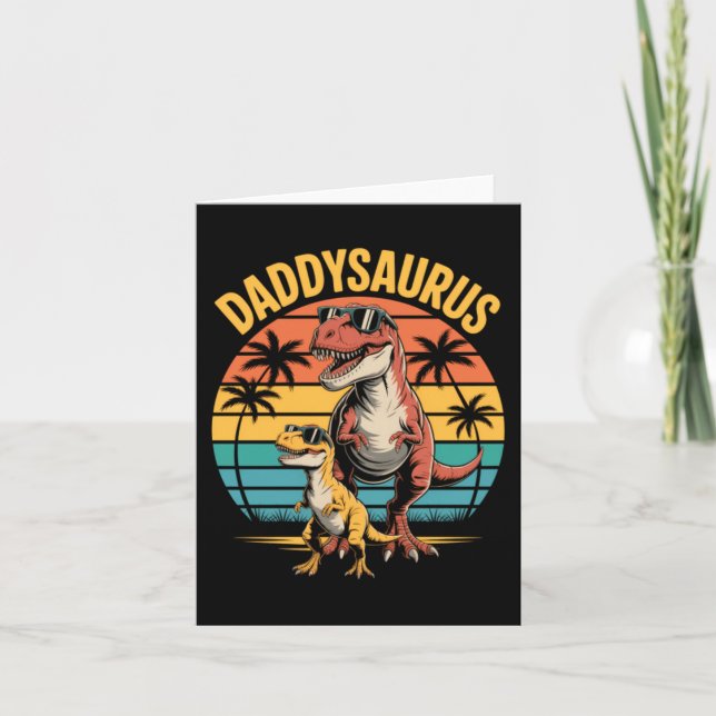 Daddysaurus Dinosaur Sommar Fars Dag Kort (Framsida)