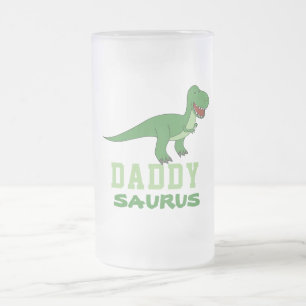 Daddysaurus Dinosaur T-Rex Dino Pappa Fars dag Frostat Ölglas