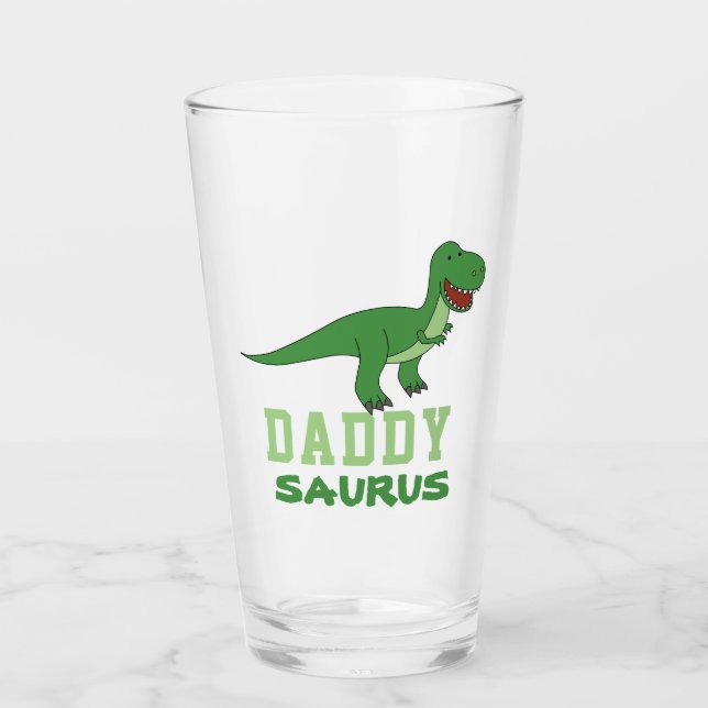 Daddysaurus Dinosaur T-Rex Dino Pappa Fars dag Glaskopp (Framsida)