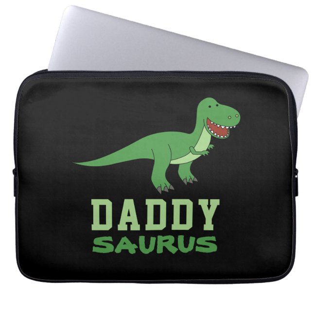 Daddysaurus Dinosaur T-Rex Dino Pappa Fars dag Laptop Fodral (Framsidan)