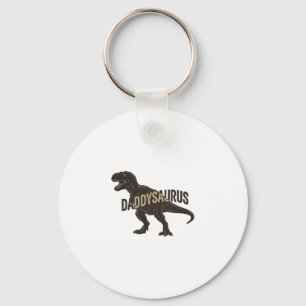 Daddysaurus Dinosaur Vintage Gravyr T-Shirt Design Nyckelring