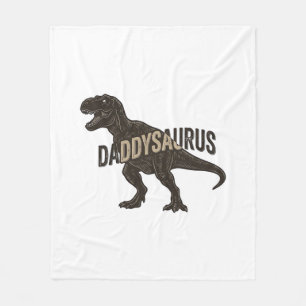 Daddysaurus Dinosaur Vintage Gravyr Tröja Desig Fleecefilt