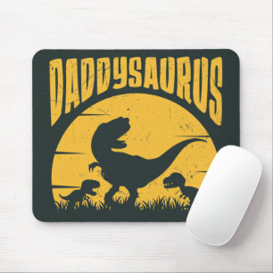Daddysaurus Dinosaurer Pappa Pappa Svart Gul Musmatta
