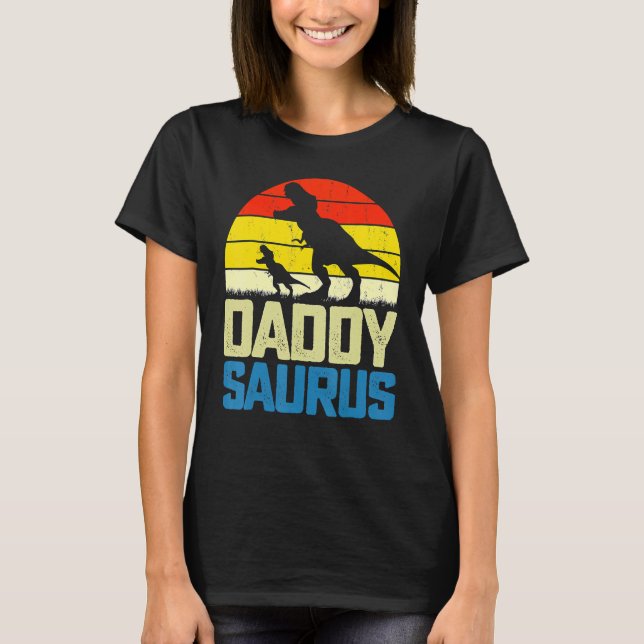 Daddysaurus Fathers Day  Daddy Saurus Men Dad T Shirt (Framsida)