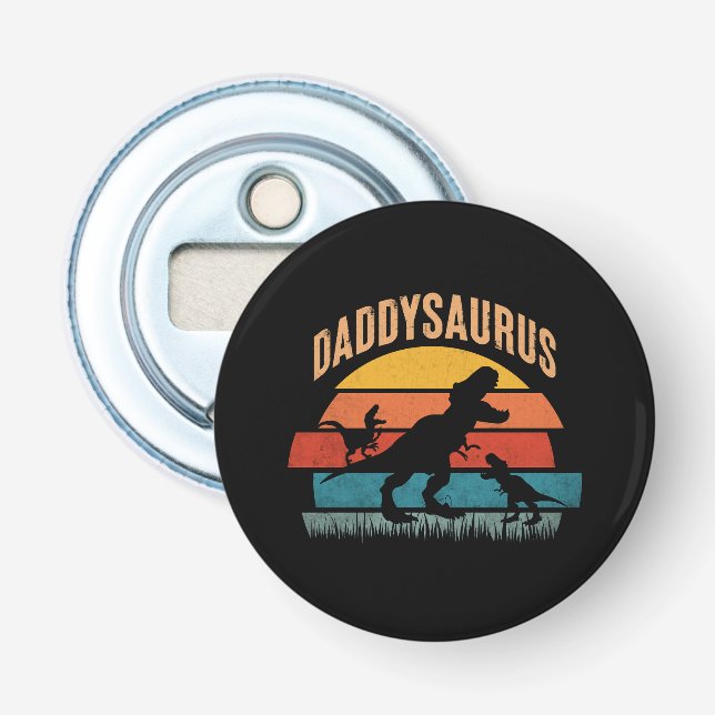 Daddysaurus - Funny Dinosaur Pappa Gift Flasköppnare (Framsidan)
