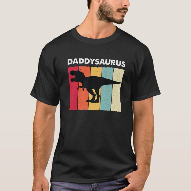 Daddysaurus Funny Fars dag Gift Pappa Dinosaur Da T Shirt (Framsida)