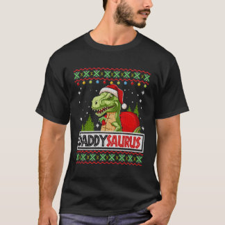 Daddysaurus Funny Pappa T Rex Dinosaur Ugly Christ Shirt
