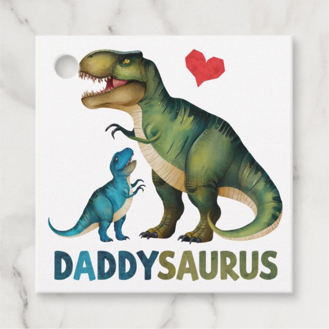 Daddysaurus Gåvor Etiketter (Framsida)
