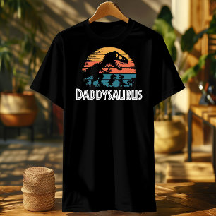 Daddysaurus pappa Far Son Trex Dinosaur-matchning T Shirt