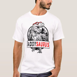 Daddysaurus pappa Saurus t Rex Fars dag 1WH1 Shirt