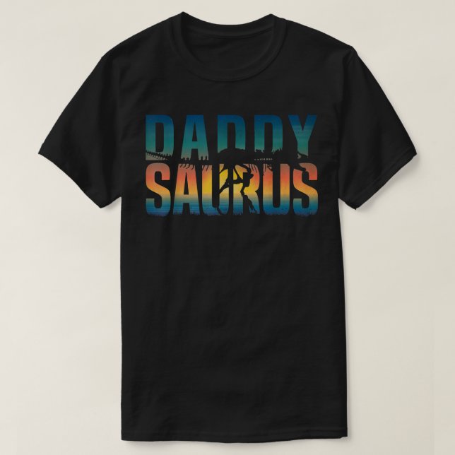 Daddysaurus Re Dinosaur TRe Pappa Saurus T Shirt (Design framsida)