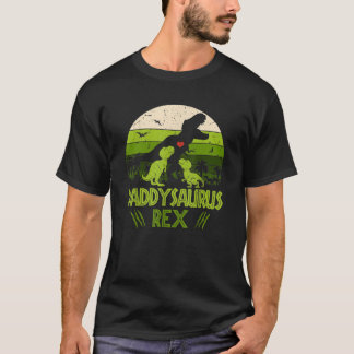 Daddysaurus Rex 2 Kids Sunset Tshirt för Far T Shirt