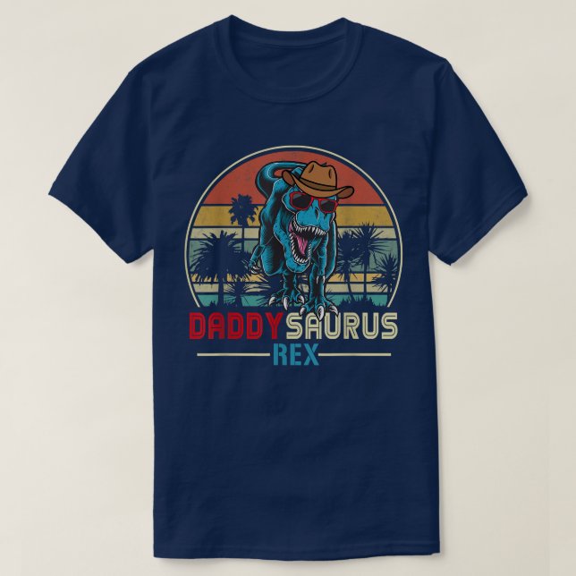 Daddysaurus Rex Best Pappa Family T Shirt (Design framsida)