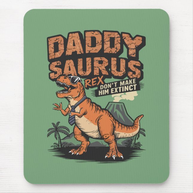 Daddysaurus Rex - Coolan förhistorisk förklaring Musmatta (Framsidan)