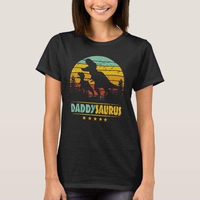 Daddysaurus Rex Dinosaur Dad Daddy Saurus Family M T Shirt (Framsida)