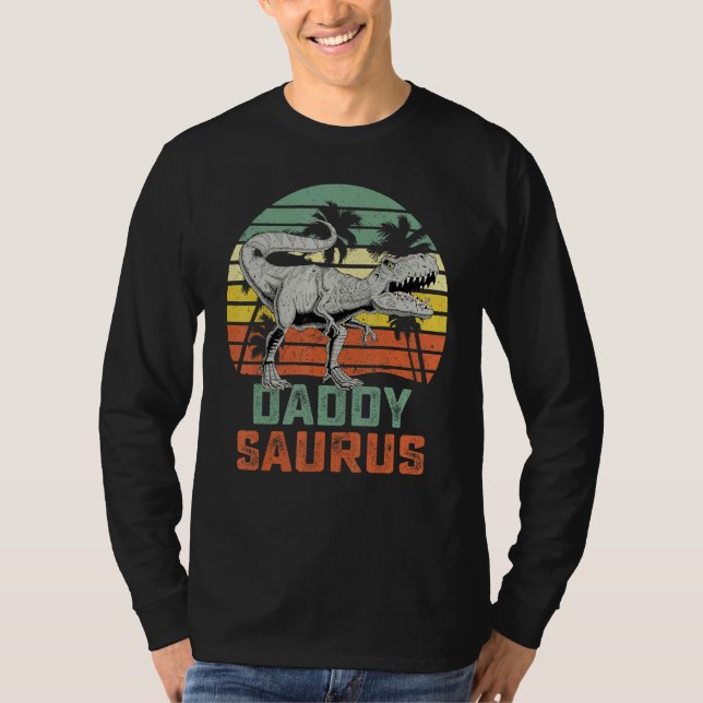 Daddysaurus Rex Dinosaur Daddy Saurus Family Match T Shirt (Framsida)