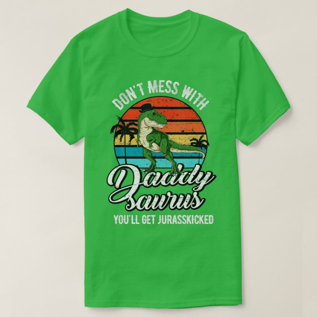 Daddysaurus Rex Dinosaur Daddy T-Rex Father's Day  T Shirt (Design framsida)