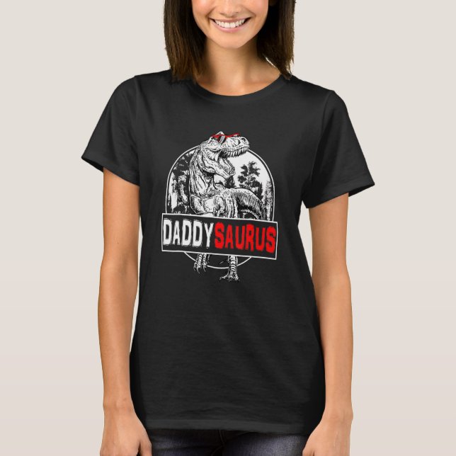 Daddysaurus Rex Dinosaur Daddysaurus Family Match T Shirt (Framsida)