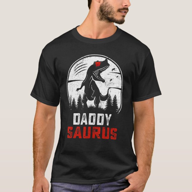 Daddysaurus rex Dinosaur  DaddySaurus Family Match T Shirt (Framsida)
