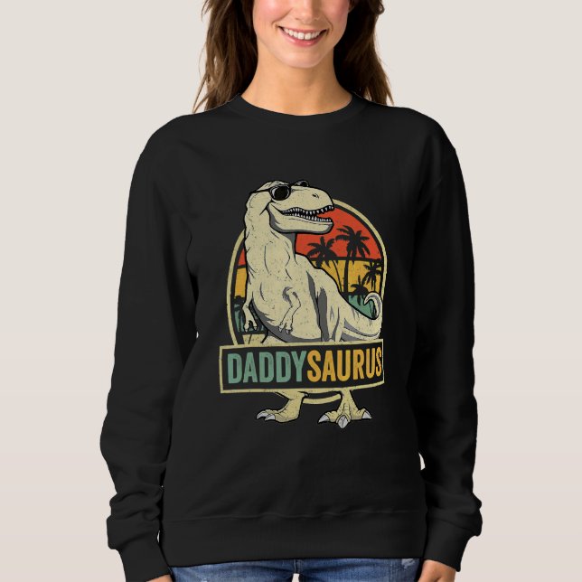 Daddysaurus Rex Dinosaur pappa Saurus Family Match T Shirt (Framsida)
