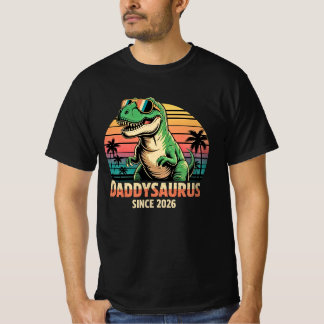 Daddysaurus Sedan 2026 – Rolig Ny Pappa Dinosaur T Shirt