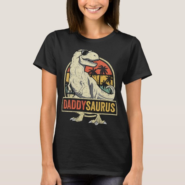 Daddysaurus Shirt Fars dag Gift T-Rex Pappa Dinos T (Framsida)
