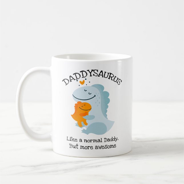 Daddysaurus som en vanlig pappa, men mer Fantastis Kaffemugg (Vänster)