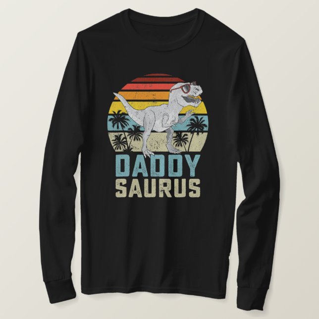 Daddysaurus T Rex Dinosaur Daddy Saurus Family T Shirt (Design framsida)