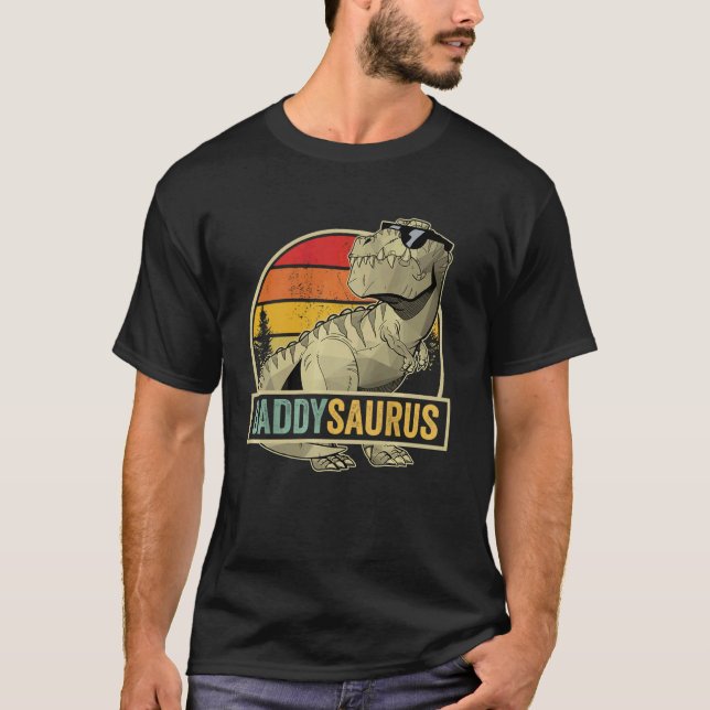 Daddysaurus T Rex Dinosaur DaddySaurus Födelsedag  Shirt (Framsida)