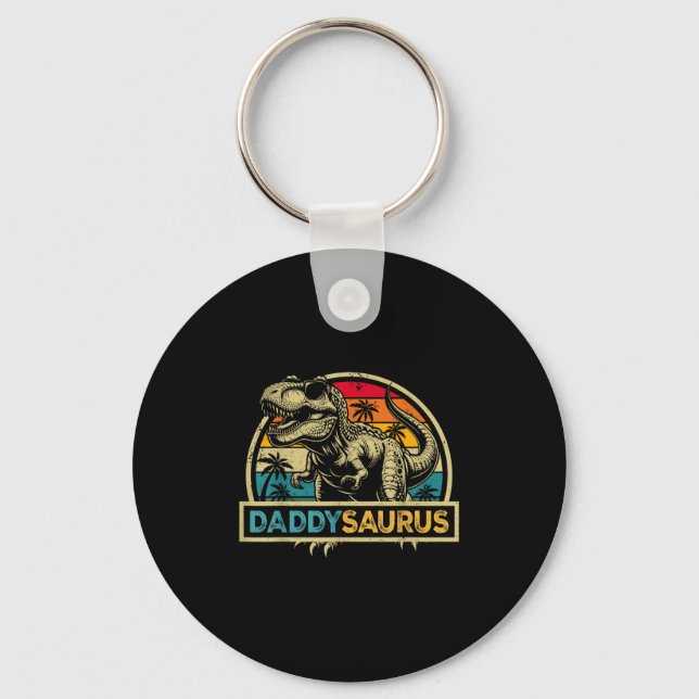 Daddysaurus T Rex Dinosaur pappa Saurus Family Mat Nyckelring (Framsida)
