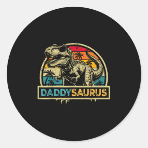 Daddysaurus T Rex Dinosaur pappa Saurus Family Mat Runt Klistermärke