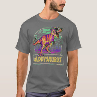Daddysaurus T Rex Dinosaur pappa Saurus Family Mat T Shirt