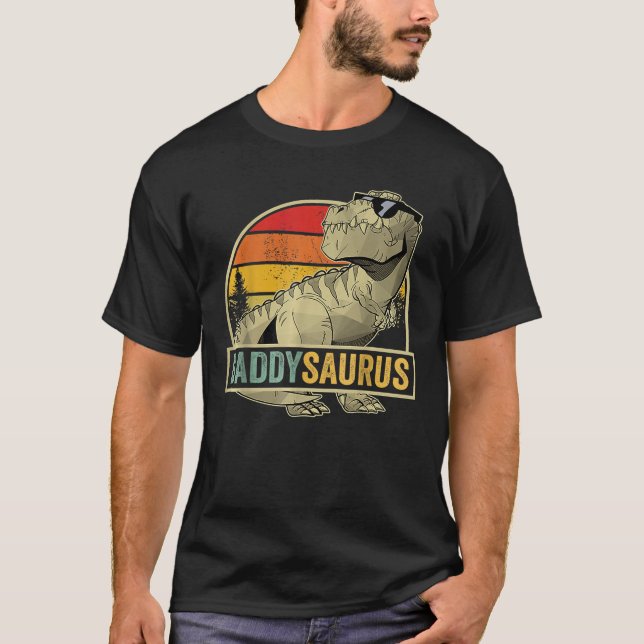 Daddysaurus T Rex Dinosaur PappaSaurus Birthday Fa Shirt (Framsida)