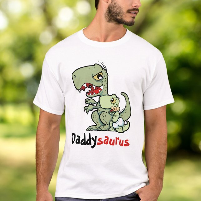 Daddysaurus T-Rex Pojke Pappor T Shirt (Daddysaurus T-Rex Baby Boy Father's T-Shirt)