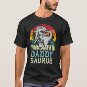 Daddysaurus Trex Dino-familjen Matching Trex Birth T Shirt