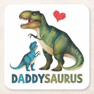Daddysaurus Underlägg Papper Kvadrat