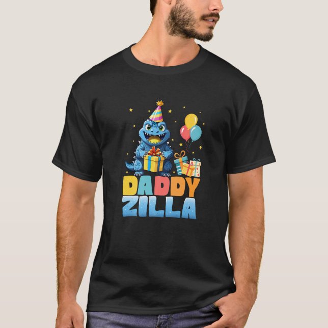 Daddyzilla Funny Monster Kaiju Family Matching Bir T Shirt (Framsida)
